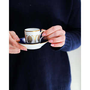 Richard Ginori 12-Piece Espresso <b>Coffee</b> Set Empire Model with Cleopatra Decoration Travel Bag Packed for Hotels 0g - Product Image 6