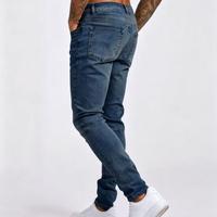 Pantalon en jean vintage taille mi-haute de haute qualité, personnalisable, coupe slim pour hommes, achats répétés