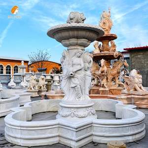 Estatua de Dama de Mármol Blanco Sosteniendo un Florero con Agua para Decoración de Jardín Exterior MLJWMF-03131 - Product Image 6