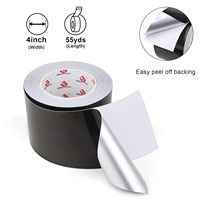 Ruban adhésif en aluminium noir ignifuge BOMEI PACK, haute adhérence, pour l'isolation et l'étanchéité des conduits