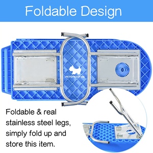 حوض استحمام مُصمم باستمرار من Novelty قابل للطي مصنوع من الفولاذ المقاوم للصدأ والبلاستيك ABS للاستحمام والحمام مع الحيوانات الأليفة والكلاب والقطط والحيوانات الأليفة - Product Image 3