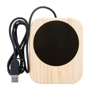 Calentador de tazas de bambú USB Oolong, gadgets personalizados - Product Image 5