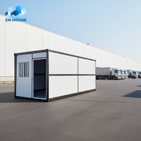 Maison conteneur préfabriquée pliable et modulaire de 20 pieds, économique, prête à l'emploi, pour appartement, école, camping