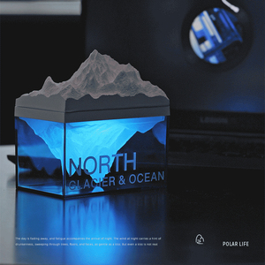 Lampe de chevet pour la décoration d'intérieur Polar Glacier Night Light Aromatherapy Bedside Sleeping Table Lamp with Blue Tooth Speaker - Product Image 5