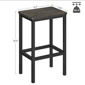 Sillas de cocina de madera de metal industrial Taburete de bar moderno <span class=keywords><strong>Taburetes</strong></span> de Bar de cocina con reposapiés - Product Image 6