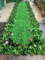 Panneau Mural Végétal Vert Artificiel Faux Gazon et Feuillage, Plantes Artificielles pour Jardin Vertical, Mur Végétal en Plastique Très Vendu