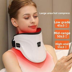 Masseur cervical Bluetooth avec compresse chaude et pression d'air pour la traction cervicale, soulage la fatigue, utilisation à domicile ou au bureau - Product Image 2