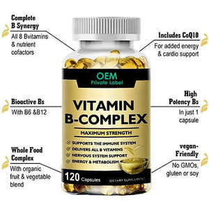 Ausreson Vitamines Complexe de Vitamines B en Gélules Molles B1 B6 B12 OEM Complément Alimentaire Énergisant Vitamines B Complexes en Gélules Molles - Product Image 2