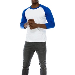 T-shirts de baseball américains classiques à manches raglan, personnalisables avec logo et numéro, style académique, pour la vente en gros - Product Image 5