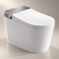 WC intelligent à induction automatique avec abattant, siège chauffant, bidet intelligent à fixation au sol, S-trap, télécommande, luxe