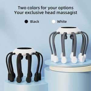 Masseur de cuir chevelu vibrant de haute qualité à 5 modes, tête de pieuvre, en ABS et silicone, certifié CE, pour la relaxation - Product Image 2