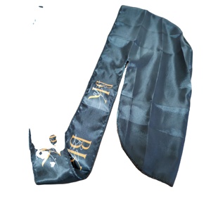 Durags personnalisés à faible MOQ avec logo imprimé, Durag en satin soyeux à longue queue pour femmes et hommes, cadeau promotionnel - Product Image 1