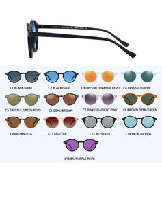 Gafas de sol polarizadas de estilo lujoso para niños, decoración de remaches Fullrim, <span class=keywords><strong>lentes</strong></span> TAC dorados/rojos/amarillos/grises, montura de gafas UV400 - Product Image 3