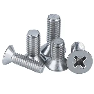 bolts manufacture Customised Stainless or Steel Cross Recessed Phillips Drive countersunk Flat Head Machine bolts