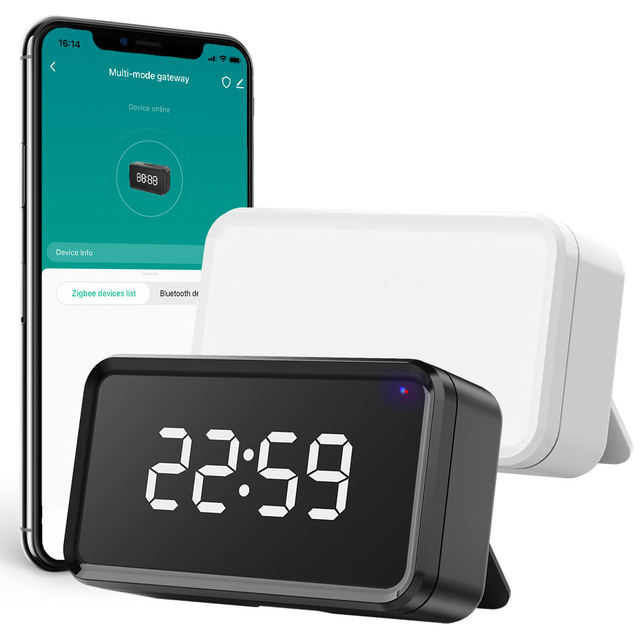 Time Display Type-C Wireless Bridge Hub ZigBee Bluetooth Mesh Smart Life Tuya Zigbee Gateway With Alexa Google Home