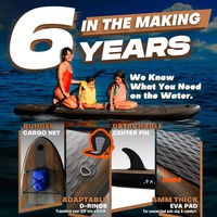 10'6 "* 32" * 6 "Planches de Sup pliables antidérapantes Planche de Stand Up Paddle gonflable avec accessoires Sup pour adultes et jeunes