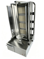 Machine à Kebab au Gaz Commerciale JABS à 4 Brûleurs de Haute Qualité pour Poulet et Shawarma – Offre Spéciale