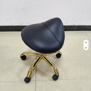 Adjustable Stainless Steel Beauty Technician Nail Art Swivel Saddle Chair with Leather Seat-Salon Tattoo <b>Stool</b> - Product Image 5