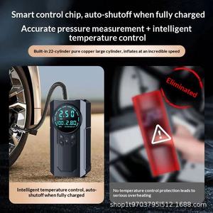 WOSEN Portable 12V Smart Clip Jump Starteror Wireless 150psi Electric Car Air Pump LED <b>Light</b> Power Bank Battery Tire Inflator - Product Image 5