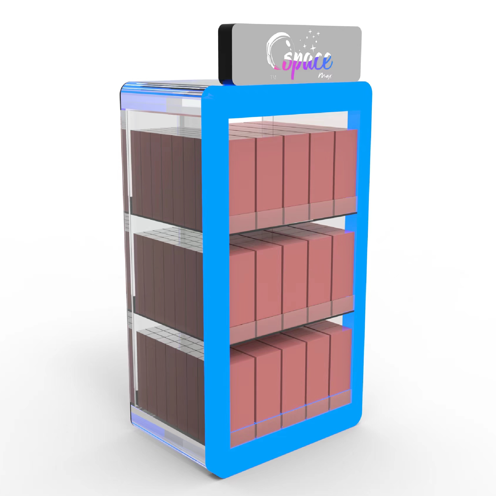 Apache Hot Selling Floor Mounted Acrylic LED Display Stand Top Selling Top Acrylic Display Rack — view 6