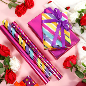 กระดาษห่อของขวัญใหม่กระดาษฟอยล์พิมพ์บรรจุภัณฑ์โลหะ43*300ซม - Product Image 6