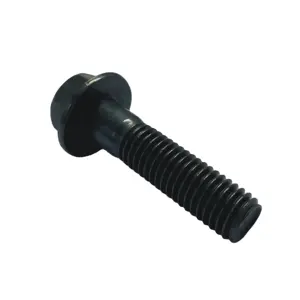 DIN6921 Flat Head Hex Flange Bolt Black Oxide Half Teeth Without Serrated ISO4162 GB5787 Grade 8.8 10.9 12.9