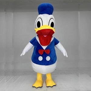 Costume de mascotte gonflable de canard rose et bleu <span class=keywords><strong>Donald</strong></span> adulte vacances professionnelles anniversaire Noël - Product Image 1