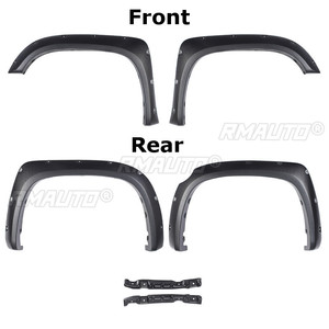 ลดราคา! ชุดบังโคลนหน้า/หลัง 2 คู่ สำหรับ Toyota Tundra ปี 2014-2017 แบบผิวเรียบ/แบบลายเส้น - Product Image 5