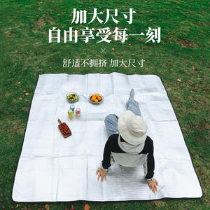 Tapis de pique-nique imperméable Wanna Outdoor, rectangulaire, double face, en PVC et film d'aluminium, résistant à l'humidité, pour toutes les saisons, tapis de camping - Product Image 1