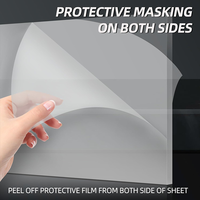 Vente en gros de feuilles de plexiglas acrylique transparent personnalisées, pré-coupées pour enseignes, vitrines, écrans anti-éternuements, projets de bricolage, plusieurs tailles