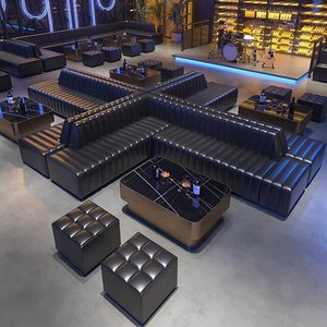 Conjunto de Sofá y Banco de Bar Personalizado de Acero Inoxidable de Alta Gama para <span class=keywords><strong>Club</strong></span> Nocturno KTV con Diseño Moderno para Uso Comercial - Product Image 2