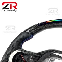 Volant de voiture en fibre de carbone régulier personnalisé avec LED pour BMW G20 330i M3 G82 M4 M240i G42 X3 G01 540i G30 M550i X5 G05 G80