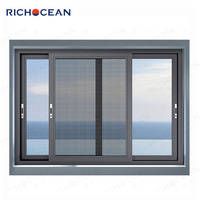 Ventana Corredera de Vidrio para Dormitorio o Balcón RICHOCEAN, Aislamiento Térmico, Vidrio Hueco, con Mosquitera