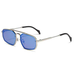2185 métal Double faisceau épais cadre <span class=keywords><strong>lunettes</strong></span> <span class=keywords><strong>de</strong></span> <span class=keywords><strong>soleil</strong></span> <span class=keywords><strong>lunettes</strong></span> <span class=keywords><strong>de</strong></span> <span class=keywords><strong>soleil</strong></span> pour hommes et femmes <span class=keywords><strong>Amazon</strong></span> gros protection UV polygone transfrontalier - Product Image 2