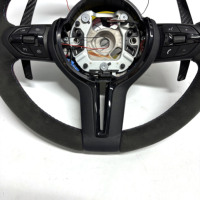 Pour BMW F10 F11 F15 F18 F20 F23 F25 F30 F32 F35 F40 F80 E84 E87 E90 E92 E93 Volant en Alcantara avec LED Accessoires de voiture