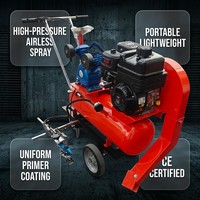 Machine professionnelle manuelle de marquage routier Lighten Traffic avec moteur |   Moteur 6,5 CV à faible coût d'entretien pour la construction routière