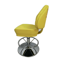 Tabouret de Bar haut chaise de Casino en cuir noir véritable pour Table de Poker Machine à sous cuisine Bar cadre en métal tabouret de Bar chaise de salle à manger