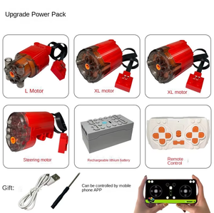 Uzaktan kumanda pili kutu yapı taşları Motor direksiyon motoru bilim ve eğitim takım kombinasyonu Modificat ile uyumlu - Product Image 4