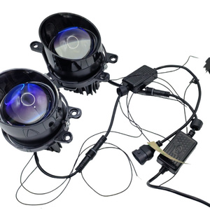 Projecteur Bi-LED 3.0 pouces en gros avec lentille bleue, contrôle par application, couleur 3000K-10000K, <span class=keywords><strong>phare</strong></span> antibrouillard 70W, lentille de projecteur bi-LED pour antibrouillard - Product Image 2