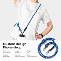 Kustom 150cm panjang tali bahu selempang poliester Lanyard baru aksesori ponsel untuk casing ponsel
