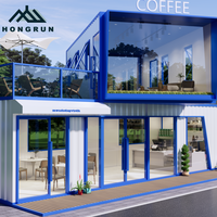Bar de conteneur de café d'expédition personnalisé mobile de 20 pieds 40 pieds, restaurant de conteneur préfabriqué