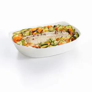 Kitchen Oven Baking Dish Cake Baking Pan for Brownie Opal Glass Rectangle Bakeware for Casserole Lasagna Family Dinner