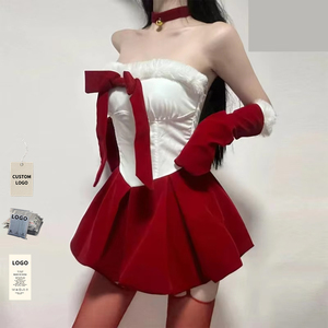 Nouvelle Robe de Lingerie Moulante sans Bretelles avec Empiècements, Lingerie Sexy de Lapin, Lingerie de Noël Sexy de Lapin pour Femme, Costume - Product Image 1