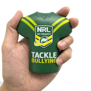 Özel Logolu Reklam Yeşil Jersey Tişörtü PU Stimüle Edilmiş Tişört Şeklinde Stres Giderici Oyuncaklar Promosyon Spor Etkinlikleri Hediyeleri - Product Image 1