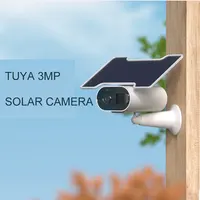 Tuya-كاميرا مراقبة لاسلكية ، 3mp ، مع لوحة تعمل بالطاقة الشمسية, بطارية لاسلكية ، عمر طويل 10400mA ، واي فاي ، مع تطبيق smartlife