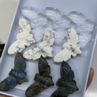Colgantes de Piedra Natural de Cristal de Mariposa de la Muerte al por Mayor, Abalorios de Gemas para Fabricación de Joyas, Decoración, Feng Shui, Regalo de Sanación