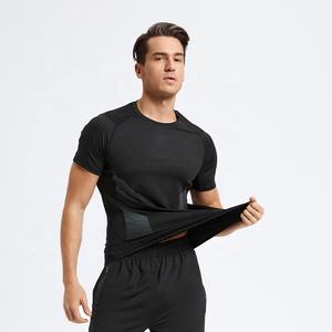 סיטונאי איכות ספנדקס כושר בגדי מותאם אישית מותג פרטי יבש Fit Slim כושר ספורט חולצת טי לגברים - Product Image 3