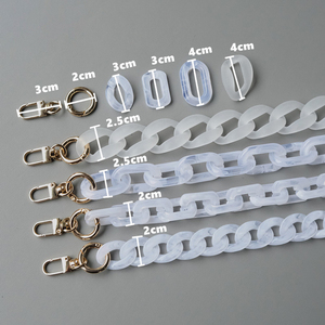 ZONESIN catene <span class=keywords><strong>trasparenti</strong></span> personalizzate di alta qualità cinturino a catena per borsa in resina acrilica di colore bianco per borsa a tracolla - Product Image 2