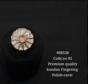 Premium Kundan Fingering Style Kundan Accessories Kundan Stone Caret Plated Decorative Jewelry Making <b>Craft</b> Supplies - Product Image 6