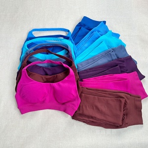 Conjuntos Deportivos <span class=keywords><strong>de</strong></span> Secado Rápido para Mujer con Logotipo Personalizado, para Gimnasio, Running, Entrenamiento, Color Sólido, Alta Elasticidad, Transpirables, para <span class=keywords><strong>Yoga</strong></span> - Product Image 2